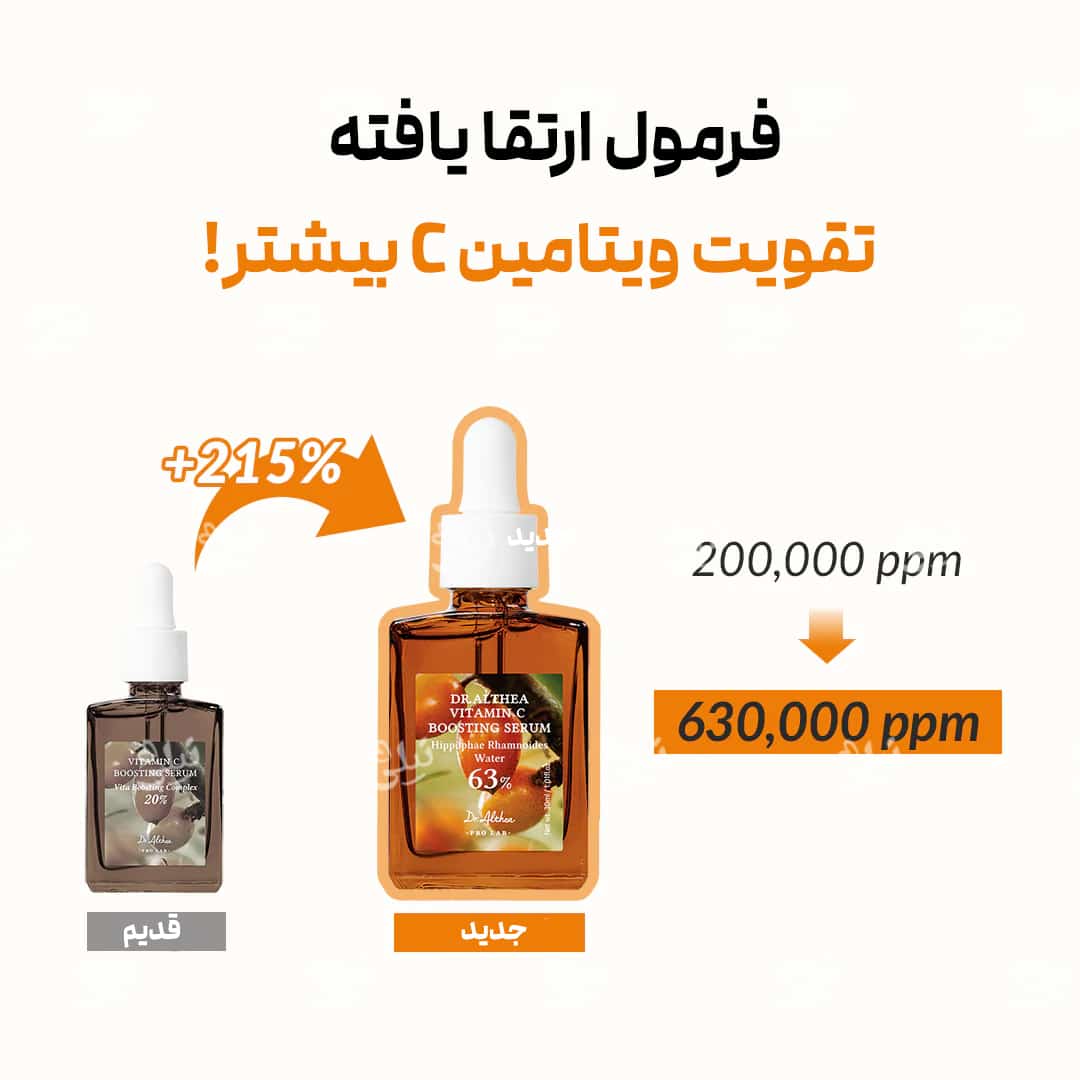 سرم ویتامین سی دکتر آلتیا ۶۳٪ با فرمول جدید ارتقاء یافته