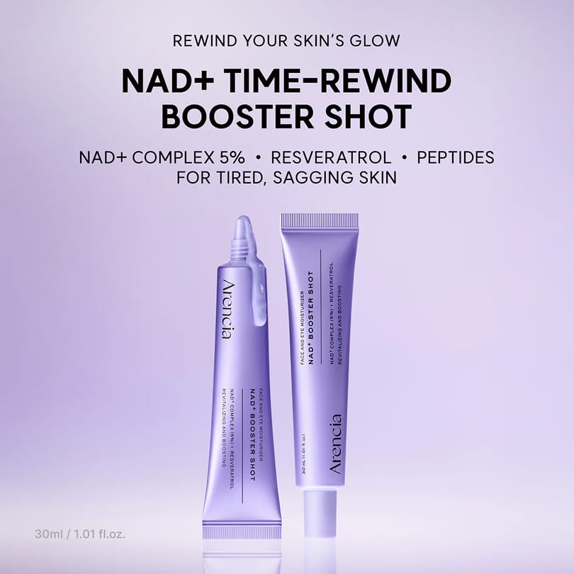 سرم بوستر شات NAD+ آرنسیا؛ جوان‌کننده و احیاکننده پوست صورت و دور چشم