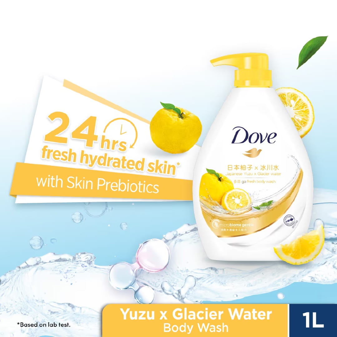 شامپو بدن داو مدل GO FRESH عصاره یوزو ژاپنی و آب یخچال طبیعی